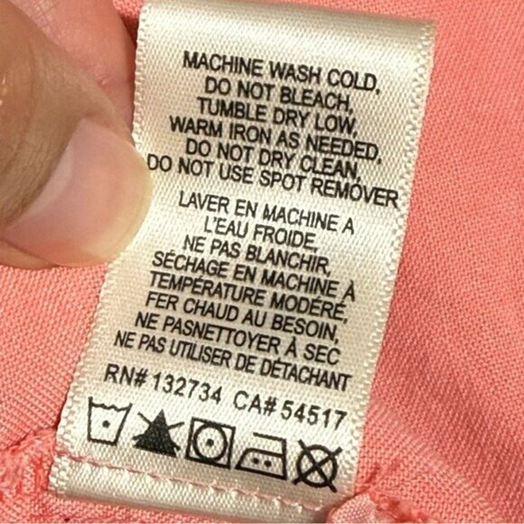 Bella Dahl Pink Tencel Button Down Shirt XS | Soft Long Sleeve High-Low Blouse - Picture 12 of 12